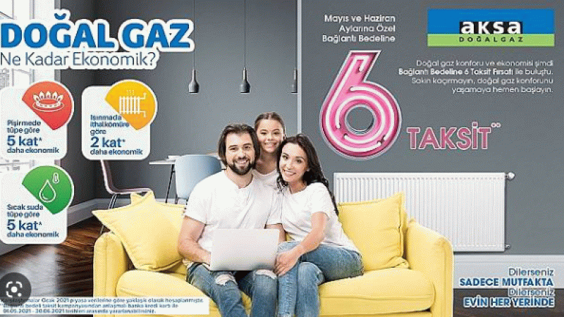 Doğalgaz bağlantı bedeline 6 taksit imkanı