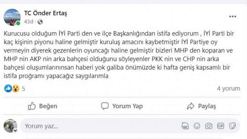 İYİ Parti Manisa’da istifa depremi sürüyor