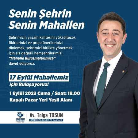 Belediye ile vatandaş kucaklaşacak: Bandırma mahalle buluşmaları