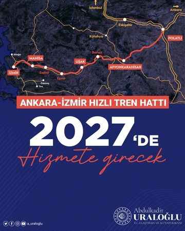 Ankara-İzmir hızlı tren hattı 2027'de hizmete girecek