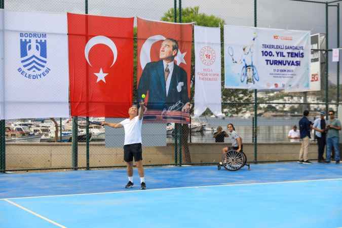 Bodrum'da Tekerlekli Sandalye 100. Yıl Tenis Turnuvası heyecanı