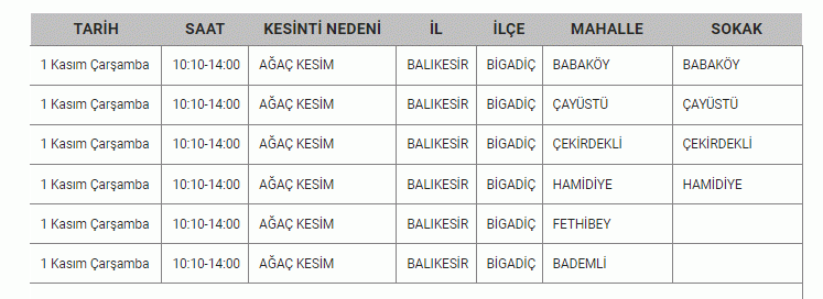 Resmi kurumdan Balıkesirlilere 02- 03 Kasım için kötü haber: Balıkesir’de TAM 14 İLÇEDE 8 SAAT hayat duracak