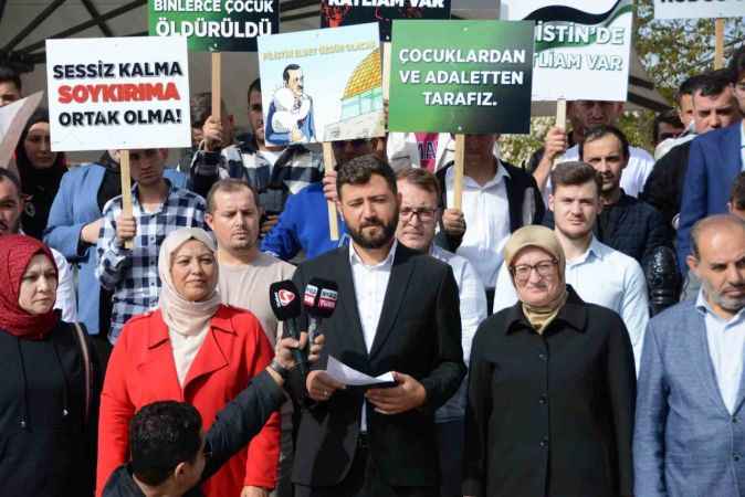 Balıkesir'den İsrail'e büyük protesto!