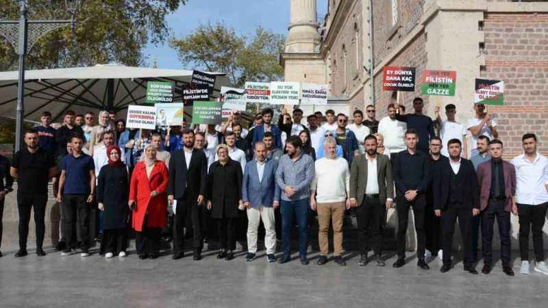 Balıkesir'den İsrail'e büyük protesto!