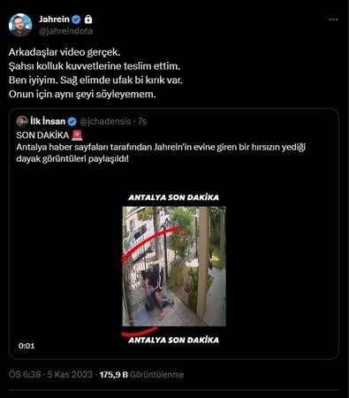 Sosyal Medya Fenomeni Jahrein, evine giren hırsızı elleriyle yakaladı 