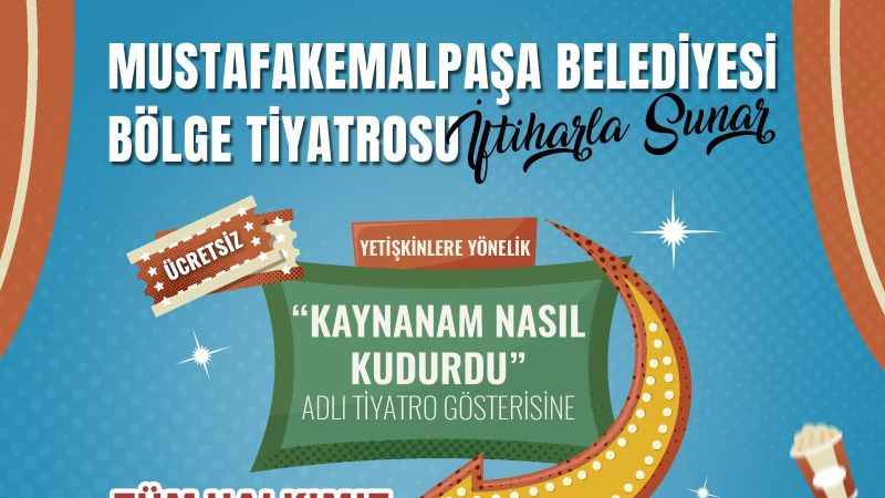 Mustafakemalpaşa Belediyesi Bölge Tiyatrosu sezon açılışı yapıyor