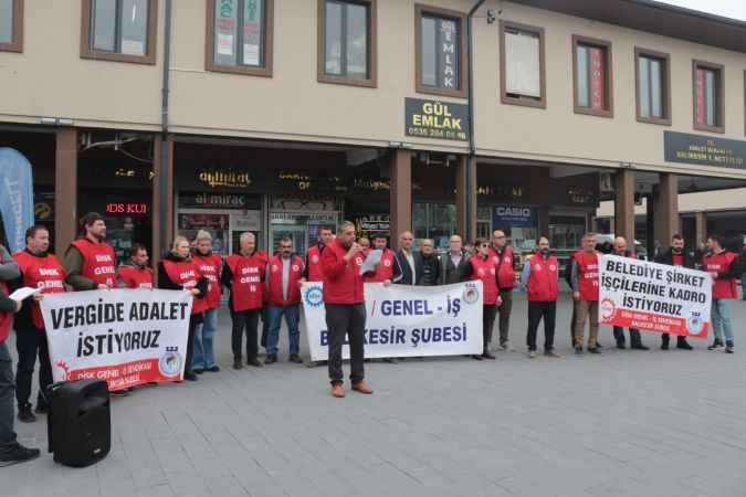 Genel-iş sendikası Balıkesir şubesi basın açıklaması