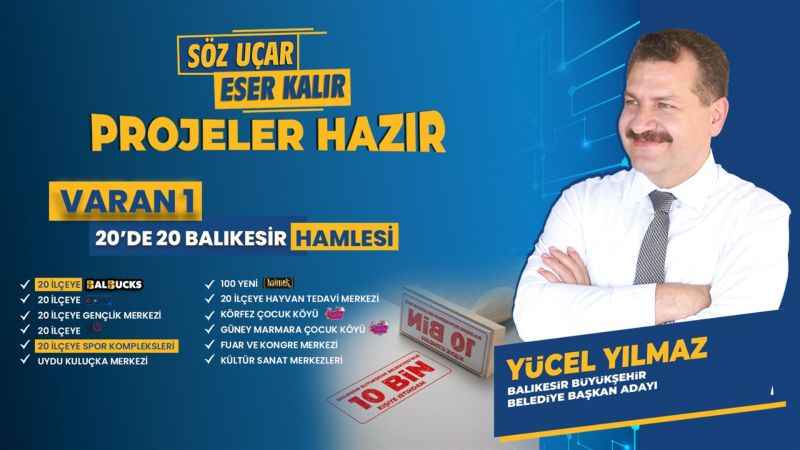 Yücel Yılmaz’dan 10 numaralı şehre 100 proje