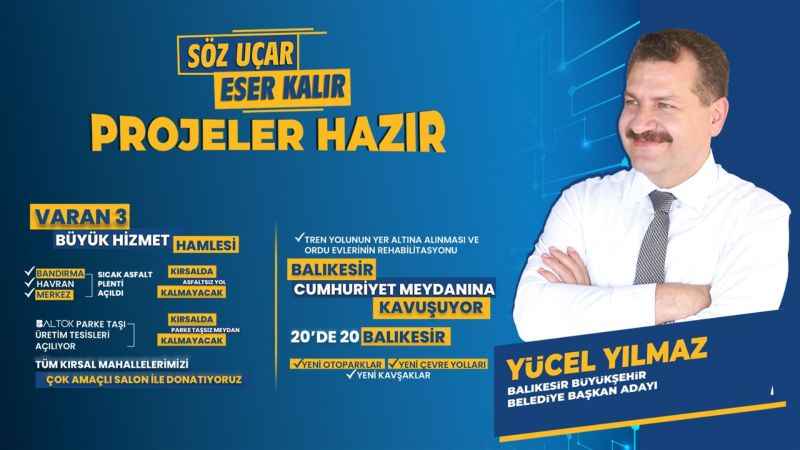 Yücel Yılmaz’dan 10 numaralı şehre 100 proje