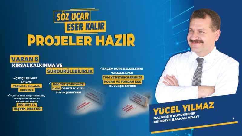 Yücel Yılmaz’dan 10 numaralı şehre 100 proje