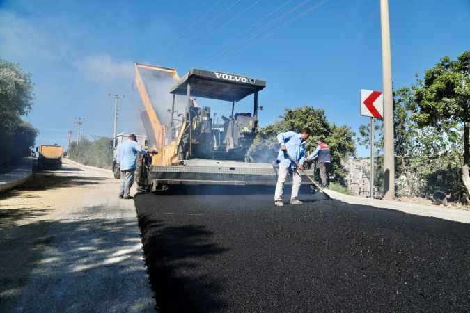 Bodrum Belediyesi'nden bin 32 ton asfalt serimi