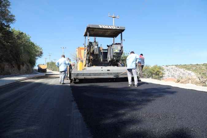 Bodrum Belediyesi'nden bin 32 ton asfalt serimi