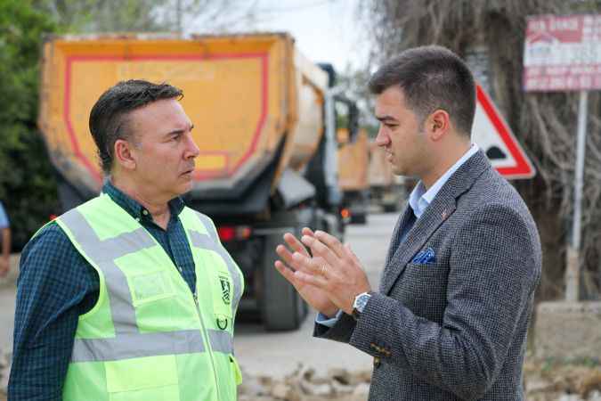 Başkan Mandalinci, Asfalt Çalışmasını İnceledi