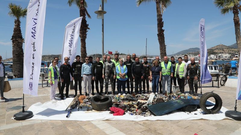 Bodrum'da deniz dibi temizliği geleneksel hale geldi.. Deniz Dibi Temizliği 10’uncu Yılında