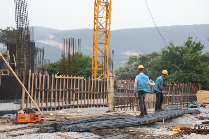 Büyükşehir Milas Kültür Merkezi yapımına devam ediyor