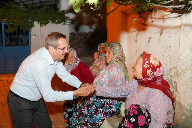 Başkan Ergin'e köylerde sıcak karşılama