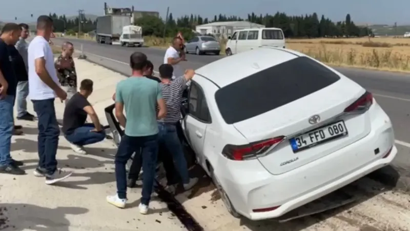 Gönen’de tek taraflı trafik kazası: 1 yaralı