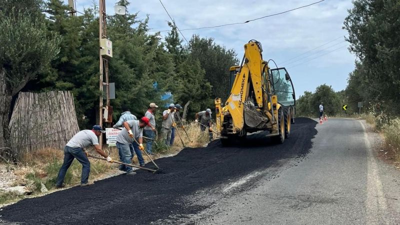 Gadana Plajı’na giden yol, bayram öncesinde hazır hale getirildi