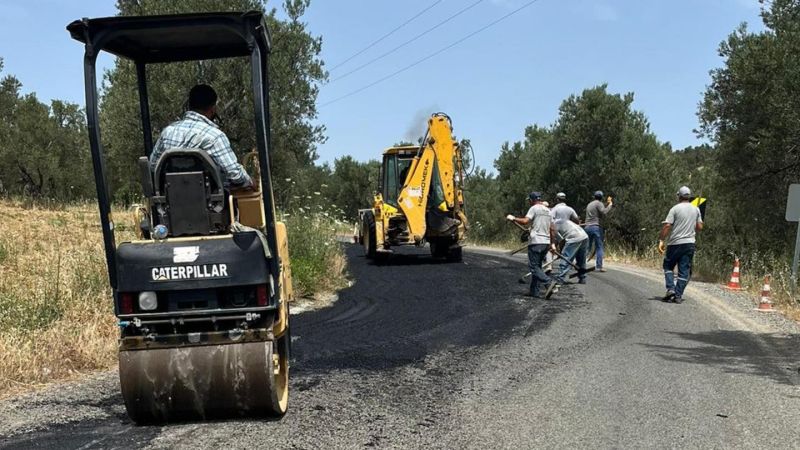 Gadana Plajı’na giden yol, bayram öncesinde hazır hale getirildi