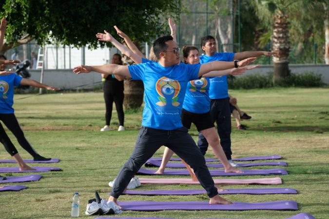 Bodrum Bitez Üç Fidan Parkında Uluslararası Yoga Günü etkinliği