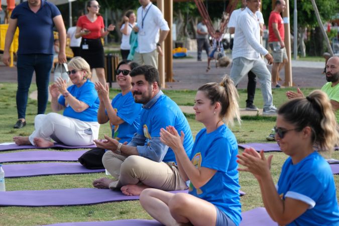 Bodrum Bitez Üç Fidan Parkında Uluslararası Yoga Günü etkinliği