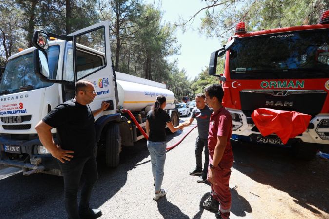 Yanan alanı gezen Filiz Başkan’dan dayanışma çağrısı