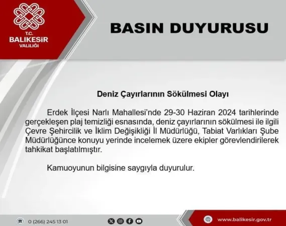 Balıkesir Valiliği soruşturma başlattı.. Balıkesir'de akla gelmeyecek çevre katliamı..