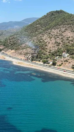 Kuzey Ege'nin en önemli tatil bölgesinde yangın.. 