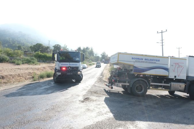 Bodrum Zabıtasından yangına yönelik önlemler