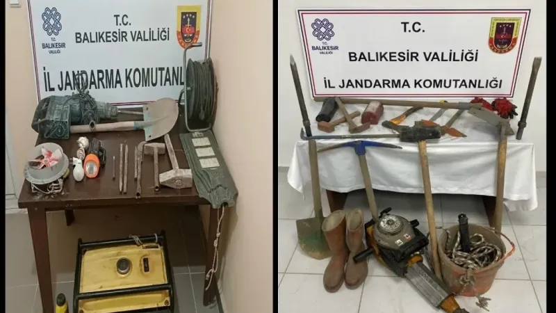 Balıkesir Jandarmasından define farelerine suç üstü