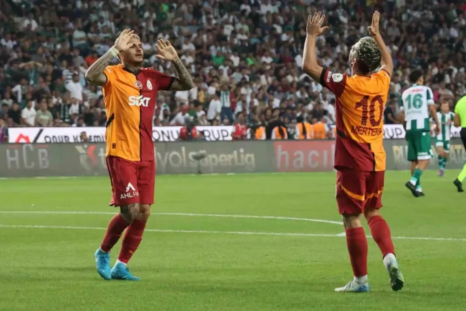 Aslan 2'de 2 yaptı Konyaspor: 1 Galatasaray: 2