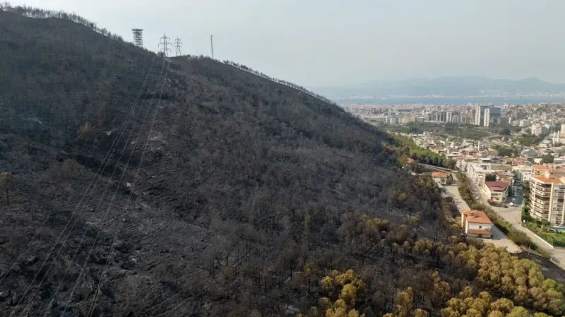 Başkan Tugay yangının etkilediği bölgelerde incelemelerde bulundu