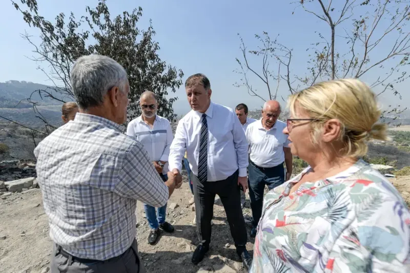 Başkan Tugay yangın bölgesinde iyileştirme çalışmalarını başlattı