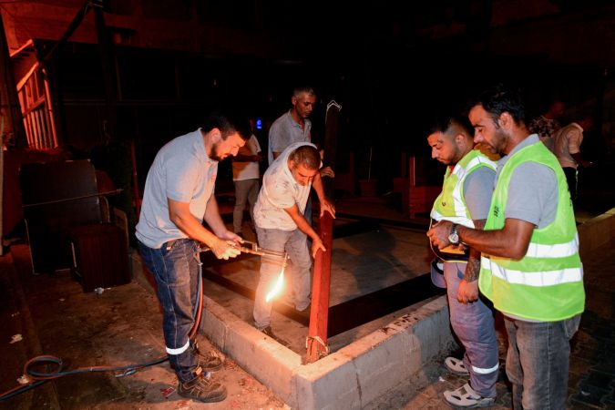 Kaldırım işgaline karakol önlemi