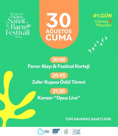 3. Zeytin Dalı Kültür Sanat ve Barış Festivali takvimi açıklandı