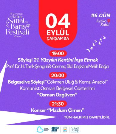 3. Zeytin Dalı Kültür Sanat ve Barış Festivali takvimi açıklandı