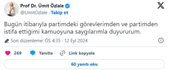 İYİ Parti'de İSTİFA DEPREMİ..! Özlale neden İSTİFA etti? İYİ Parti kan kaybetmeye devam ediyor.. Sandalye sayısı 30'a düştü..