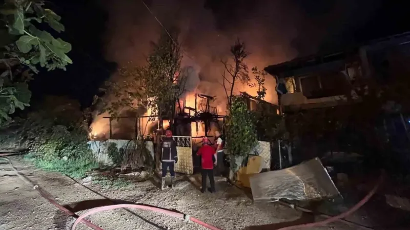 Sakarya’da bir ev yangına teslim oldu !