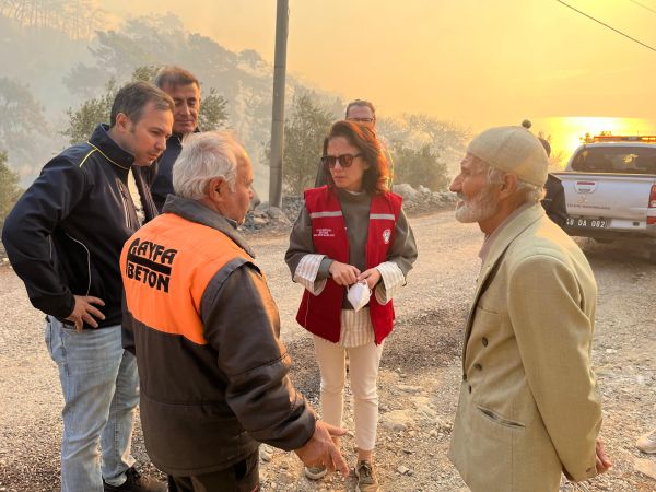 Başkan Köksal Turnalı Yangın Bölgesinde