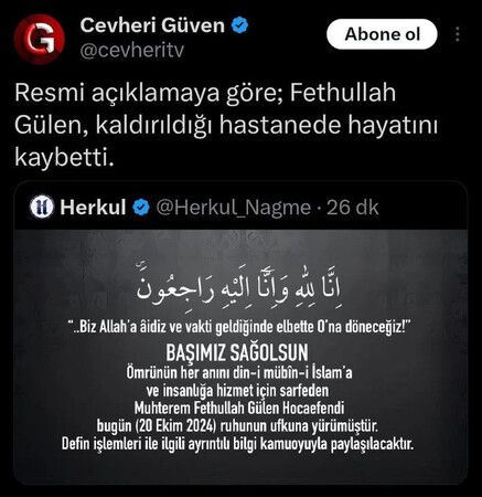 Son dakika... FETÖ elebaşı Fethullah Gülen öldü