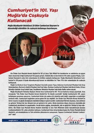 Cumhuriyet’in 101. Yaşı Muğla’da coşkuyla kutlanacak