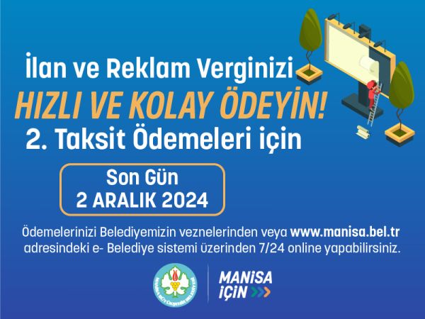 İlan ve reklam vergisi’nde son gün 2 aralık